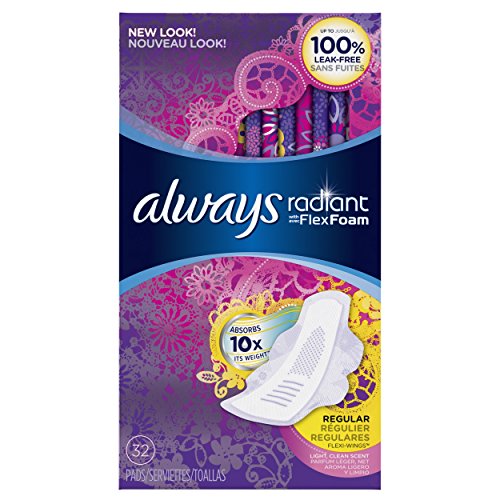 0689978684322 - ALWAYS RADIANT INFINITY REGULAR WITH WINGS SCENTED PADS 32 COUNT