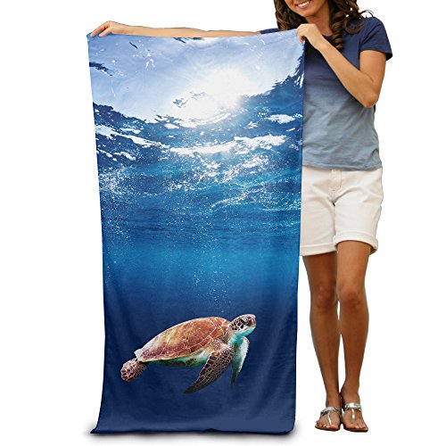 6900013005211 - 100% POLYESTER SEA TURTLE HIGHLY ABSORBENT BEACH TOWEL POOL TOWEL 80 X 130