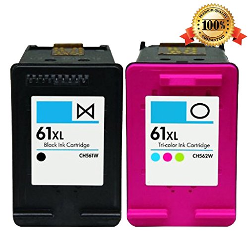6900076371520 - E-MALL® REMANUFACTURED INK CARTRIDGE REPLACEMENTS FOR HP 61XL BLACK (CH563WN) AND HP 61XL COLOR (CH564WN) COMPATIBLE WITH HP DESKJET D1000/1050/2000/2050/2510/3000/3050/3052/3054/3540/1010/1510/2540 HP ENVY4500/5530 OFFICEJET 4630/2630 (1 BLACK, 1 COLOR)