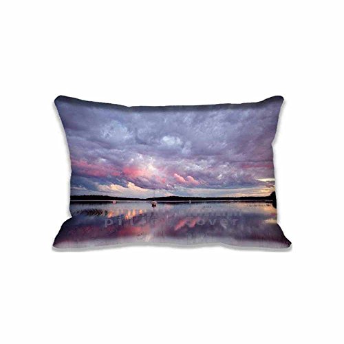 6900904057893 - CUSHION COVER TO DECORATE PURPLE CLOUDS THROW PILLOW CASES POLYESTER AND COTTON , NATURE ZIPPERED CHAIR CUSHION COVERS , RIVERS PILLOWCASES FOR HOME DECORATION