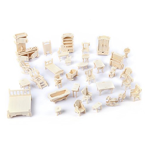 6901057133786 - SEALAND G - P077 CREATIVE WOODEN DIY 3D SIMULATION DELUXE FURNITURE CONSTRUCTION KIT ASSEMBLY PUZZLE TOY