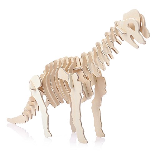 6901629178825 - SEALAND G - J013 CREATIVE WOODEN DIY 3D SIMULATION ANIMAL DINOSAUR BRACHIOSAURUS ASSEMBLY PUZZLE TOY