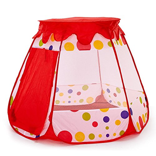 6902955587510 - NEW BABY INDOOR PLAY TENT TODDLER BREATHABLE PLAY GAME HOUSE OUTDOOR PORTABLE-RED