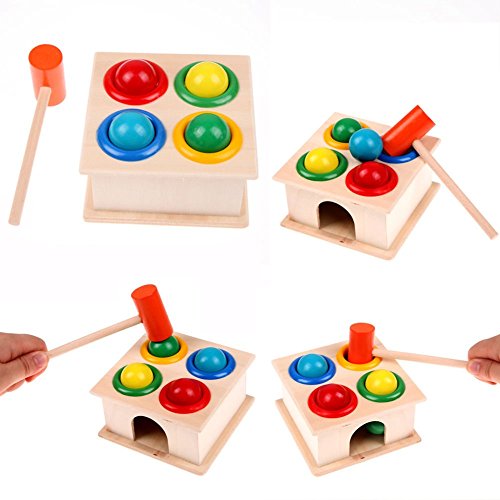 6902955588739 - HAMMERING WOODEN BALL HAMMER GAME KIDS CHILDREN EARLY LEARNING EDUCATIONAL TOY