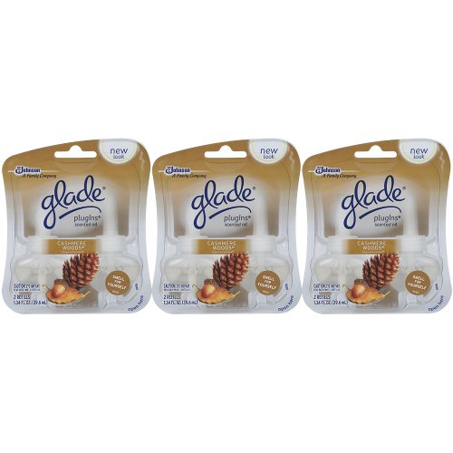 0690346000156 - GLADE PLUGIN SCENTED OIL REFILL CASHMERE WOODS 1.34 OZ. (PACK OF 3)
