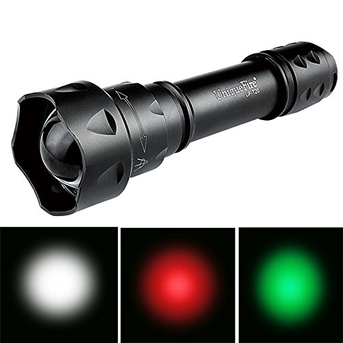 0690457602706 - UNIQUEFIRE 5 MODE UF-T20 XRE GREEN LED ROTARY FOCUS FLASHLIGHT ZOOMABLE TORCH WITH MEMORY FUNCTION FOR HUNTING