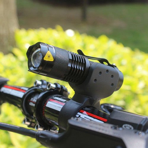 0690457606605 - UNIQUEFIRE MINI 1200LM ZOOMABLE LED CYCLING BIKE BICYCLE HEAD FRONT LIGHT FLASHLIGHT TORCH + 360 RIFLE SCOPE MOUNT, FROM US WAREHOUSE