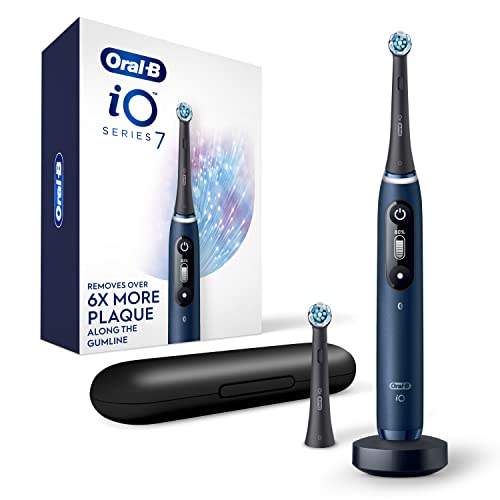 0069055135051 - ORAL-B IO SERIES 7 ELECTRIC TOOTHBRUSH WITH 2 BRUSH HEADS, SAPPHIRE BLUE ALABSTER