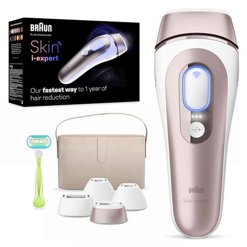0069055137741 - BRAUN IPL SKIN I·EXPERT, AT HOME HAIR REMOVAL, WITH FREE APP, VANITY CASE, VENUS RAZOR, 4 SMART HEADS, ALTERNATIVE FOR LASER HAIR REMOVAL, PL7387