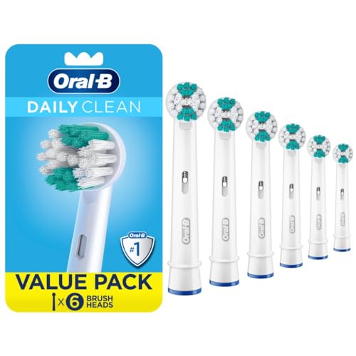 0069055140888 - ORAL-B DAILY CLEAN ELECTRIC TOOTHBRUSH REPLACEMENT BRUSH HEADS REFILL, 6 COUNT