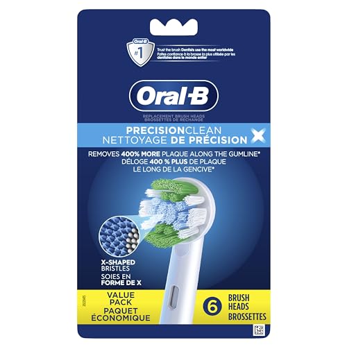 0069055141823 - ORAL-B PRECISIONCLEANX X-FILAMENT REPLACEMENT BRUSH HEADS, 6 COUNT