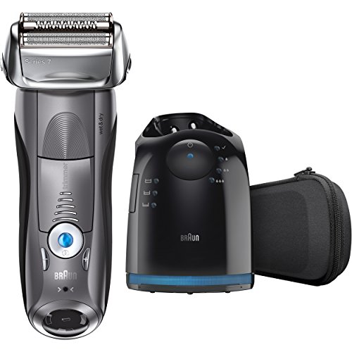 0069055878446 - BRAUN SERIES 7 7865CC WET & DRY ELECTRIC SHAVER FOR MEN WITH CLEAN & CHARGE GREY