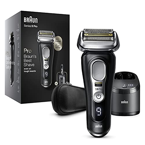 0069055889725 - BRAUN ELECTRIC RAZOR FOR MEN, SERIES 9 PRO 9460CC WET & DRY ELECTRIC FOIL SHAVER WITH PROLIFT BEARD TRIMMER, CLEANING & CHARGING SMARTCARE CENTER, ATELIER BLACK