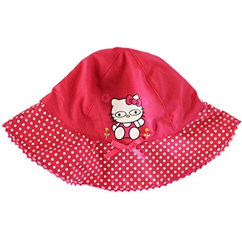 6907038086355 - ALVA PINK CUTE CAT CHILDREN'S SUN PROTECTION HAT BABYWEAR CAPS S(MZZ265)