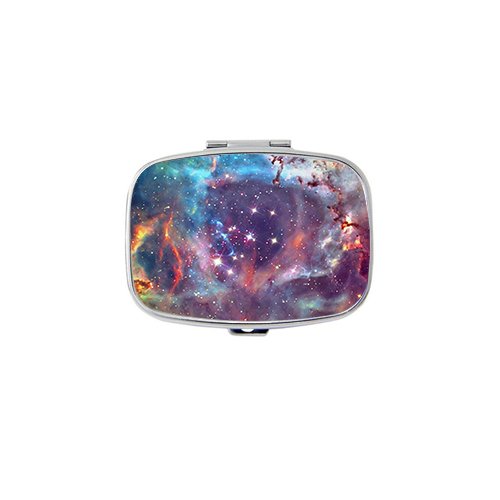 6907064822965 - ROMANTIC GALAXY SPACE ROOMY UNIQUE PRINT PILL BOX MEDICINE CONTAINER CASE VITAMIN HOLDER TABLET GIFT BY MUELLER MM