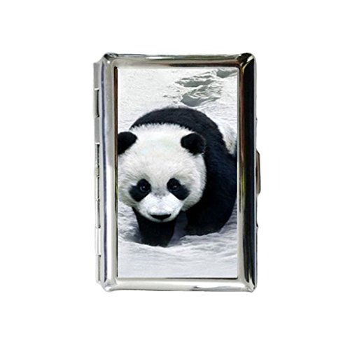 6907064846435 - PANDA CUTE FUNNY HIGH QUALITY STAINLESS STEEL CARD HOLDER POCKET PURSE CIGARETTE CASE