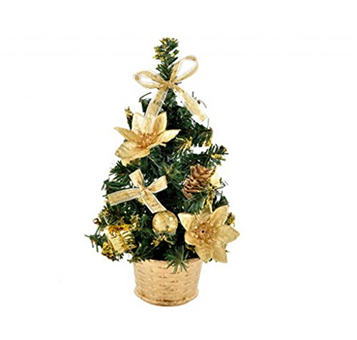 0690799223881 - ALVA CHRISTMAS ITEMS 20X11CM GOLDEN MINI HIGH-GRADE DECORATIVE BONSAI TREE #XMS357