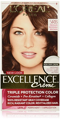 6909110734260 - L'OREAL PARIS EXCELLENCE CREME HAIR COLOR, MEDIUM REDDISH BROWN 5RB (PACKAGING MAY VARY)