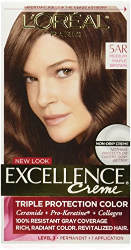 6909110734277 - L'OREAL PARIS EXCELLENCE CREME HAIR COLOR, MEDIUM MAPLE BROWN 5AR (PACKAGING MAY VARY)