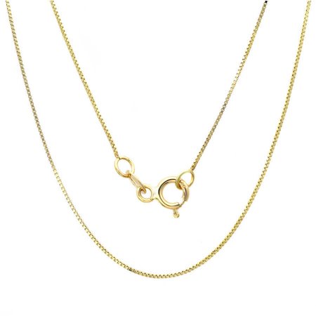 0690951768694 - A&M 14KT YELLOW GOLD CLASSIC BOX LINK NECKLACE, 20”