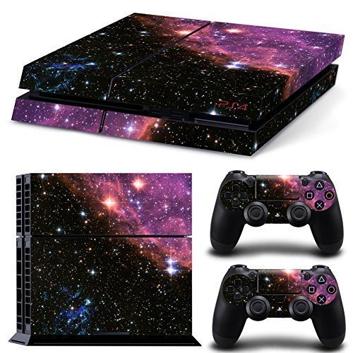 6911869015842 - GOLDEN PS4 CONSOLE AND CONTROLLERS VINYL SKIN DECAL- STAR DEEP SPACE