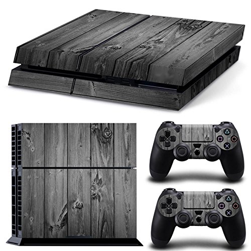 6911869016252 - GOLDEN VIVID COLOR GRAYWOOD DECAL SKIN FOR PLAYSTATION 4 PS4 CONSOLE + 2 PS4 STICKERS FOR CONTROLLERS