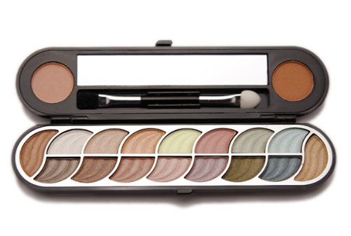 6913286059317 - MAX MELL 16 COLOR PEARLIZED EYESHADOWS WITH 2 BLUSH PALETTE