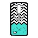 0691365899332 - LIVE THE LIFE YOU LOVE, LOVE THE LIFE YOU LIVE. TURQUOISE BLACK WHITE CHEVRON WITH ANCHOR LUXURY COVER CASE FOR LG G3(BLACK)ALL MY DREAMS