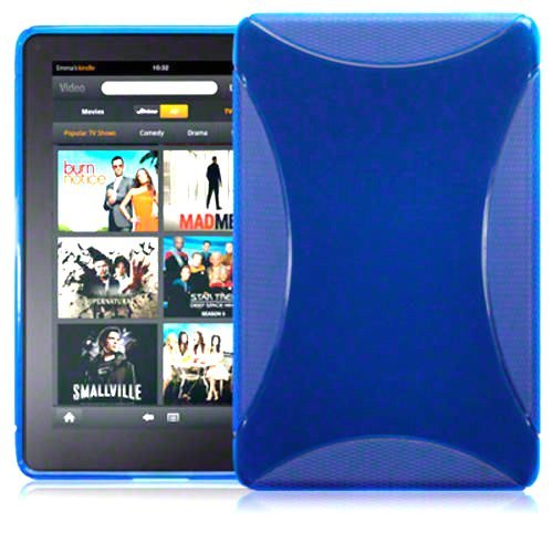 6913937390400 - CASE+FILM+STYLUS, SOFT SKIN CASE FITS AMAZON KINDLE FIRE 2011 TPU GEL BLUE SKIN WITH ANTI-SLIP GRIP + LCD SCREEN PROTECTIVE FILM + STYLUS/PEN AMAZON (PLEASE CAREFULLY CHECK YOUR DEVICE MODEL TO ORDER THE CORRECT VERSION.)