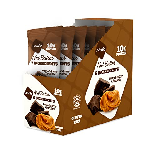 0691535421028 - NUGO NUT BUTTER PROTEIN BARS, PEANUT BUTTER CHOCOLATE, 10G PLANT PROTEIN, ONLY 7 INGREDIENTS, GLUTEN FREE AND NON-GMO, 10 COUNT