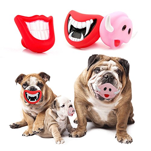 6915846945023 - 3PCS PET DOG CAT SQUEAKY TOY SMILE PIG NOSE SQUEAKY SOUND CHEW TREAT FUNNY TOY