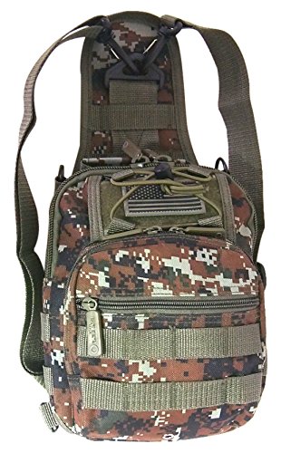 0691966102237 - EAST WEST U.S.A RTC514 TACTICAL SLING CHEST UTILITY SHOULDER BAG, GREEN/CAMO
