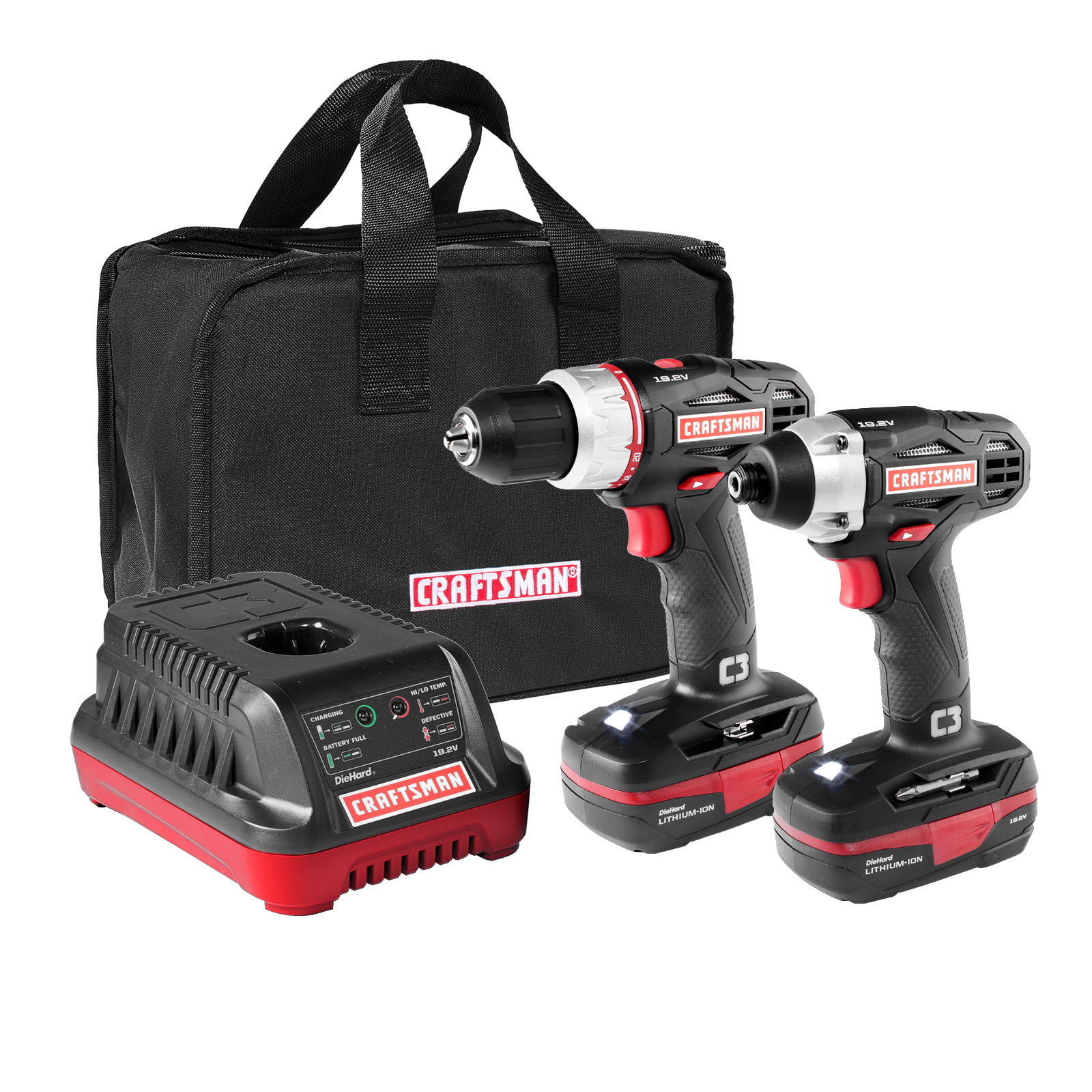 0692042004186 - C3 19.2 VOLT DRILL AND IMPACT DRIVER COMBO KIT