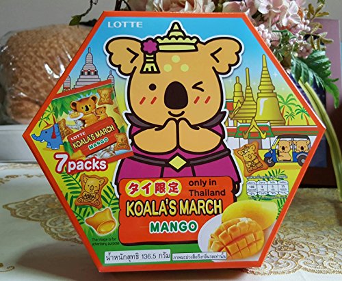 0692103366925 - LOTTE KOALA'S MARCH BISCUITS (WITH MANGO CREAM FILLING) ONLY IN THAILAND 136.5 G.