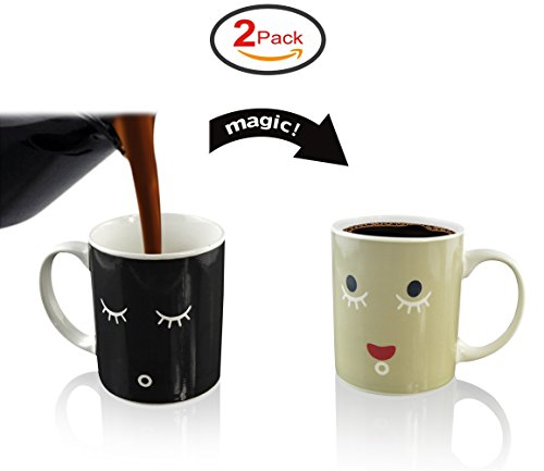 0692129454453 - IPOW PACK OF 2 NEAT MAGIC COLOR-CHANGING COFFEE MUGS