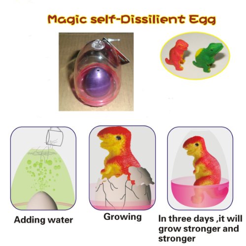 6921681113145 - MAGIC SELF-DISSILIENT DINOSAUR EGG . COLOR: PURPLE, WITH HATCHERY DOME KIT READY TO HATCH A NEW BORN BABY DINOSAUR.