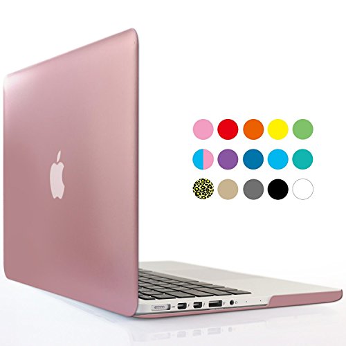 0692193648925 - IBENZER - 2 IN 1 SOFT-SKIN SMOOTH FINISH SOFT-TOUCH PLASTIC HARD CASE COVER & KEYBOARD COVER FOR MACBOOK PRO 15'' WITH RETINA DISPLAY NO CD-ROOM (A1398), ROSE GOLD MMP15R-MPK+1