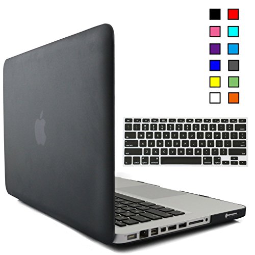 0692193648963 - IBENZER - 2 IN 1 SOFT-SKIN SMOOTH FINISH SOFT-TOUCH PLASTIC HARD CASE COVER & KEYBOARD COVER FOR MACBOOK PRO 13'' WITH CD-ROM (MODEL: A1278), BLACK MMP13BK+1