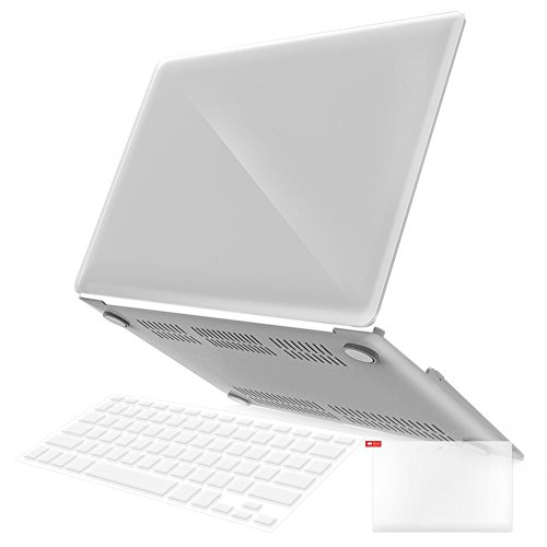 0692193649366 - IBENZER MACBOOK AIR 13 PLASTIC HARD CASE, KEYBOARD COVER, SCREEN PROTECTOR, CRYSTAL CLEAR