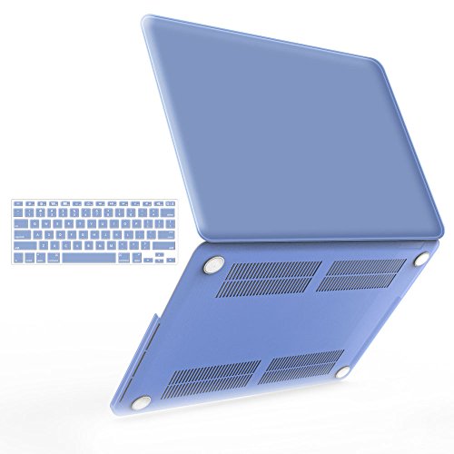 0692193649700 - IBENZER - 2 IN 1 SOFT-SKIN SMOOTH FINISH SOFT-TOUCH PLASTIC HARD CASE COVER & KEYBOARD COVER FOR MACBOOK PRO 13.3'' WITH RETINA DISPLAY NO CD-ROM, SERENITY BLUE MMP13R-01SRL+1