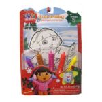 0692237038293 - DORA THE EXPLORER 5 BATH CRAYONS AND CHARACTER DECAL COLORING SET. COLOR AND CLING