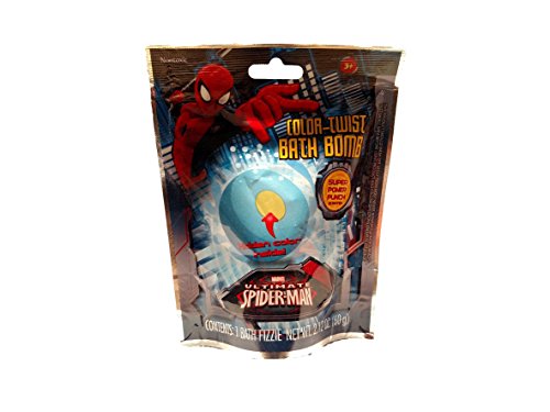 0692237093926 - ULTIMATE SPIDER-MAN COLOR-TWIST BATH BOMB SUPER POWER PUNCH SCENTED