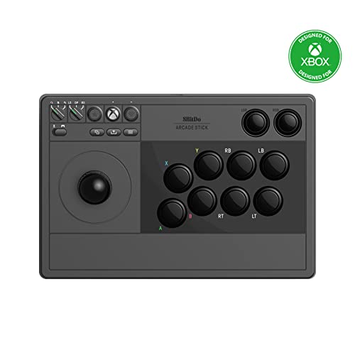 6922621503736 - 8BITDO ARCADE STICK FOR XBOX SERIES X|S, XBOX ONE AND WINDOWS 10, ARCADE FIGHT STICK WITH 3.5MM AUDIO JACK - OFFICIALLY LICENSED (BLACK)