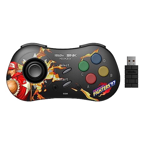 6922621504085 - 8BITDO NEOGEO WIRELESS CONTROLLER FOR WINDOWS, ANDROID, AND NEOGEO MINI WITH CLASSIC CLICK-STYLE JOYSTICK - OFFICIALLY LICENSED BY SNK (TERRY BOGARD EDITION)
