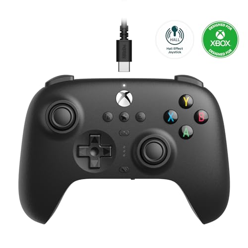 6922621505143 - 8BITDO ULTIMATE WIRED CONTROLLER FOR XBOX, HALL EFFECT JOYSTICK UPDATE, COMPATIBLE WITH XBOX SERIES X|S, XBOX ONE, WINDOWS 10 & WINDOWS 11 - OFFICIALLY LICENSED (BLACK)