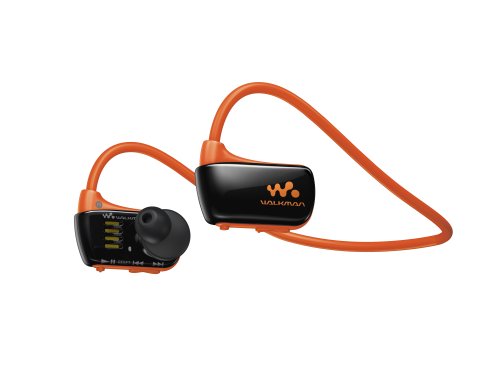 0692330302147 - SONY WALKMAN NWZW273S 4 GB WATERPROOF SPORTS MP3 PLAYER (ORANGE) WITH SWIMMING EARBUDS