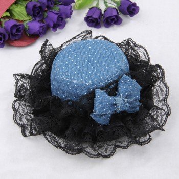 6923397549799 - LACE BOW BOWKNOT MINI TOP HAT HAIR ALLIGATOR CLIP FASCINATOR