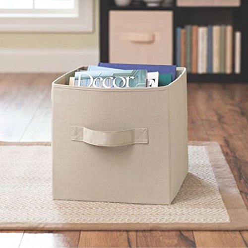 6923405300008 - BETTER HOMES AND GARDENS COLLAPSIBLE FABRIC STORAGE CUBE - TAN