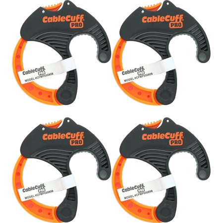 0692420710029 - CABLE CUFF PRO, MEDIUM - 2, REUSABLE, ADJUSTABLE, CABLE TIE REPLACEMENT, 4 PACK