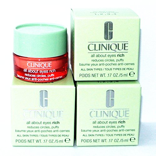 6925945830489 - LOT OF 3 CLINIQUE ALL ABOUT EYES RICH 5ML /EACH *3= TOTAL 15ML/0.5OZ